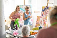 Paint your own large abstract painting on canvas...