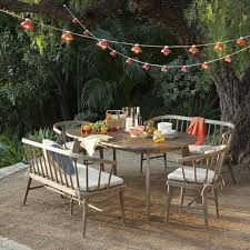 Dexter Outdoor Expandable Dining Table Rustic Outdoor Furniture Summer Home Decor Outdoor Dining Set