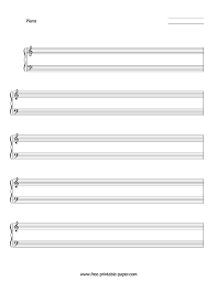 The second pdf file also includes standard sheet music lines above each tab row. Blank Piano Sheet Music Free Printable Paper