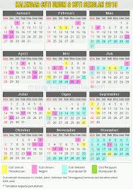 Kalendar Cuti Umum Dan Cuti Sekolah 2019 Sekolah Motivasi Kartun