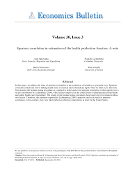 Pdf Spurious Correlation In The Production Of Health A Note