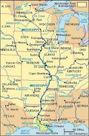 The mississippi river, one of the largest rivers in the world, flows approximately 2,350 miles before it empties into the gulf of mexico, stretching 11 miles at its widest point. Mississippi River Map And State Photo Gallery