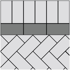 45 degree herringbone pattern for use with mission, permeable mission, permeable cobblestone, artisan slate: Paving Services Perth Venture Outdoor