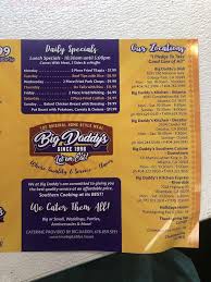 A humorously simple way of life. Online Menu Of Big Daddys Dish Restaurant Atlanta Georgia 30311 Zmenu