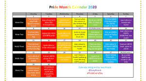 London pride has cancelled its parade but has a whole host of you can find a full annual calendar here. Royal Berkshire Nhs Foundation Trust Twitter àªªàª° Here S A Pridemonth Rainbow Flag Calendar With Something Small You Can Do Each Day To Learn About Lgbtq Identities Rights Culture And History From Home