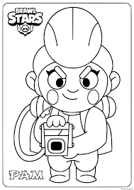 Jacky is an upcoming brawler that was added to brawl stars in the march 2020 update! Brawl Stars Pam Coloring Pages Printable