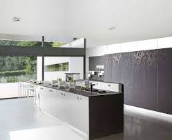 black white wallpaper look kitchen