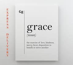 Grace Canvas Print Definition Grace Print Grace Art Modern Etsy Minimalist Wall Art Grace Print Canvas Prints