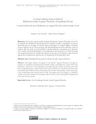 Los restos del general chileno reposan en una capilla privada de su familia en valparaíso. Pdf Un Paso Adelante Hacia El Abismo Reflexiones Sobre Augusto Pinochet Y La Banalidad Del Mal