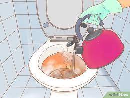Place the plunger over the middle of the toilet bowl and plunge it well a few times. 3 Ways To Unclog A Toilet With Baking Soda Wikihow Life