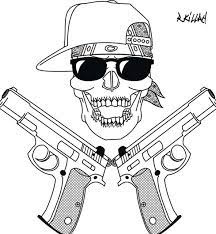 A pop of color will bring this printable gangster are property and copyright of their owners. My Gangsta Skull 2 Skull Coloring Pages Skull Art Drawing Tattoo Coloring Book