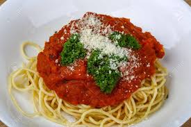 Pasta e patan $16.00 short pasta, potato broth, tomatoes and smoked buffalo mozzarella spaghetti nerano $16.00 spaghetti, zucchini, parmigiano, provolone, basil and extra virgin olive oil. Pasta Napoli With Parmesan Cheese And Tomato Sauce Stock Photo Picture And Royalty Free Image Image 47246848
