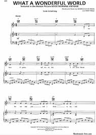 What A Wonderful World Sheet Music Louis Armstrong Sheet Music Clarinet Sheet Music Piano Sheet Music Free
