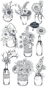 Hand Drawn Flowers And Bouquets Hand Drawn Flowers Flower Drawing Flower Sketches