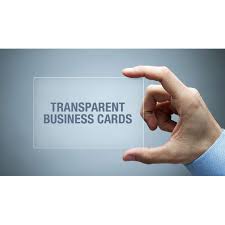 This creates a subtle watermark, making the printed area subtly more transparent than the unprinted, frosted plastic. Simple Rectangle Transparent Business Card Rs 1 Piece Royal Id Solution Id 14431975648