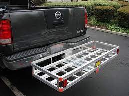 Xl 60 Aluminum Tow Hitch Cargo Carrier Travel Luggage Rack Basket In 2021 Hitch Cargo Carrier Hitch Mounted Cargo Carrier Hitch Cargo
