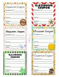 Classroom Coupons Classroom Coupons Coupon Template Classroom Coupons Free