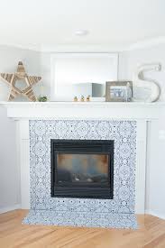 Tiled fireplace wall tile around fireplace fireplace tile surround brick fireplace makeover home fireplace marble fireplaces fireplace remodel fireplace surrounds fireplace design. Diy Fireplace Makeover With Vinyl Tiles Sew Much Ado
