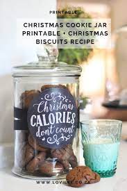 A Christmas Cookie Jar Printable Christmas Biscuits Recipe Lovilee Blog Online Decor Shop Recipe Christmas Cookie Jars Cookie Jars Diy Christmas Biscuits