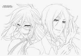 Draw anime faces and fill them with colors! Black Butler Anime Manga To Color Pinterest With Coloring Anime Coloring Pages Black Butler 2500x1607 Png Download Pngkit