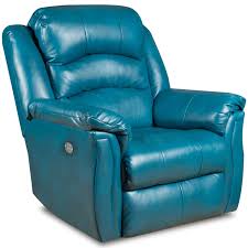 Southern Motion Max Power Headrest Rocker Recliner Peacock Green Leather Southern Motion Rocker Recliners Recliner