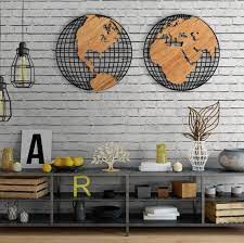 Travel The Globe Metal Wood Wall Art Metal Wall Decor Wall Decor World Map Decor