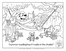 Most coloring pages are geared toward preschool and kindergarten students, but older students need to relax with calming activities as well. Coloring Sheet Summer Reading Danlaib Com