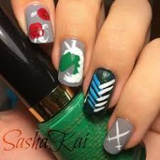Image Result For Easy Anime Nail Art Attack On Titan Anime Nail Anime Nails Easy Nail Art Nails