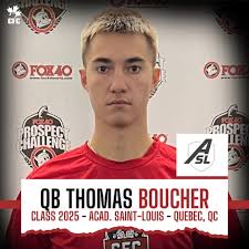 OFFSEASON UPDATE 🏈 👤 QB @tom_boucher5 🎓 Class 2025 🏫 Academie  Saint-Louis 📍 Quebec, QC "I'm trying to become a better version of myself  off the field too." Head over to canadafootballchat.com