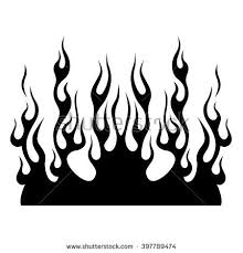 Black And White Flames Tattoo Stencil Pattern Design Ornament Black Tribal Flames For Tattoo Tattoo Stencils Pattern Illustration Stencil Pattern