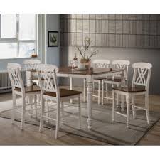 white counter height dining table