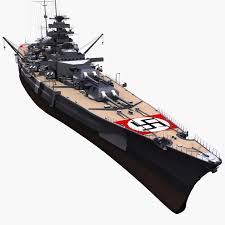 Bismarck German Battleship 3d Model Model Warships Battleship Navy Ships
