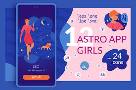 Суть ректификации гороскопа заключается в следующем. 12 Astro App Girls Icons Pre Designed Photoshop Graphics Creative Market