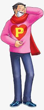 I played with this team a l. College Phoenix Ace Attorney Phoenix Wright Pink Sweater Png Image Transparent Png Free Download On Seekpng