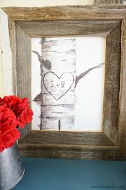 Diy Birch Tree Wall Art Free Printable Birch Tree Art With Couple S Custom Carved Initials Remodelaholic Birch Tree Art Tree Art Diy Diy Crafts For Bedroom