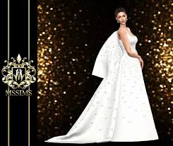 Sims 4 shane dress, sims 4 cc, download, free, mods, fan made stuff pack, custom content, resource, the sims book, maxis match, alpha,poses, male, female sims new best sims sims 4 mods clothes sims 4 clothing sims 4 wedding dress wedding dresses wedding veil toddler hair sims 4 maxis. Wedding Gown Blossom Valentine 2021 At Mssims Sims 4 Updates