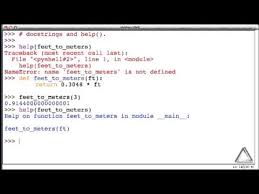 >>> true == 1 true >>> false == 0 true >>> true + true 2 none. Unit 06 Video 1 Docstring And Help With Functions Youtube