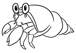 Make a coloring book with hermit crab for one click. Little Cute Hermit Crab Coloring Page Free Printable Coloring Pages For Kids