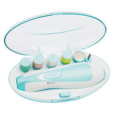 Baby Nail File Electric Nail Trimmer Manicure Set With Nail Clippers Led Light And 10 Grinding Heads Light Blue Nail Care Aliexpress