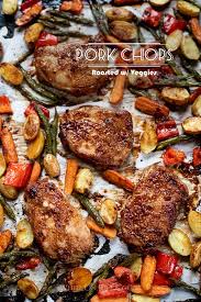 To bake in a conventional oven, preheat the oven the national pork board recommends cooking chops, roasts, loins, and tenderloin to an internal temperature of pork tenderloin and pork loin are not easily substituted in recipes—if you're looking to cook a pork. Best Baked Pork Chops Recipe With Bbq Sauce And Veggies So Good