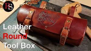 Leather Round Tool Bag Bicycle Bag Leatherworking Youtube