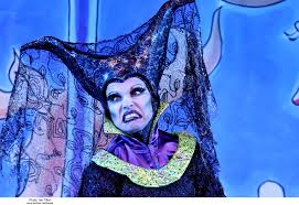 Makeup Every Panto Needs A Good Villain Everything Is Exaggerated Like The Dame But Eyebrows Are Often Arched Cheekbone Evil Makeup Pantomime Stage Costume