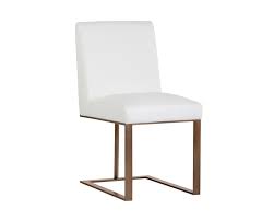 Dean Dining Chair Antique Brass White Leather White Leather Dining Chairs Leather Dining Room Chairs Leather Dining Chairs