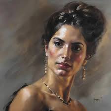 Spanish Woman Painting by QueenNoble Elle Ramirez