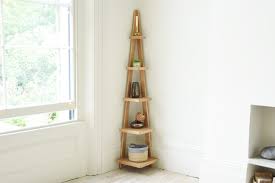 From potted plants to laundry baskets, to books, there are so many ways to use this rustic ladder bookcase! 5 Corner Shelves In Oak Futon Company