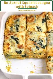 Butternut Squash Lasagna With Spinach Suebee Homemaker Recipe Butternut Squash Lasagna Meatless Lasagna Recipes