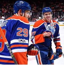 Leon Draisaitl Connor Mcdavid Of The Edmonton Oilers