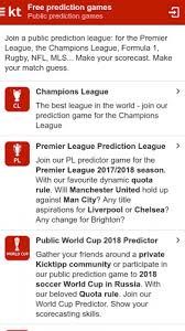We are the most popular app for sports score predictions for the premier league, champions league, world cup, nba, euro 2020 and many more leagues and sports. Kicktipp Die Tippspiel App 75 Download Android Apk Aptoide