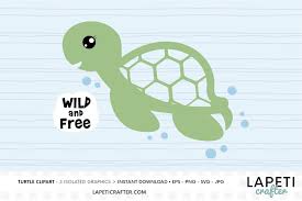 Turtle Illustration Sublimation Clipart Baby Turtle Svg