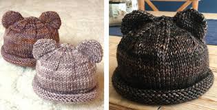 Effortless knitted rib beanie free knitting pattern. Itty Bitty Knitted Bear Cubs Hats Free Knitting Pattern